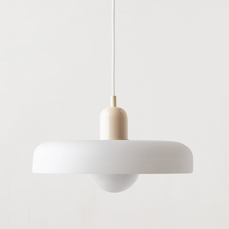 Lampe Suspendue Bauhaus en Verre Coloré – Luminaire Suspendu Rond, Design Moderne, Dimensions D25 x H18 cm, Longueur de Câble Réglable