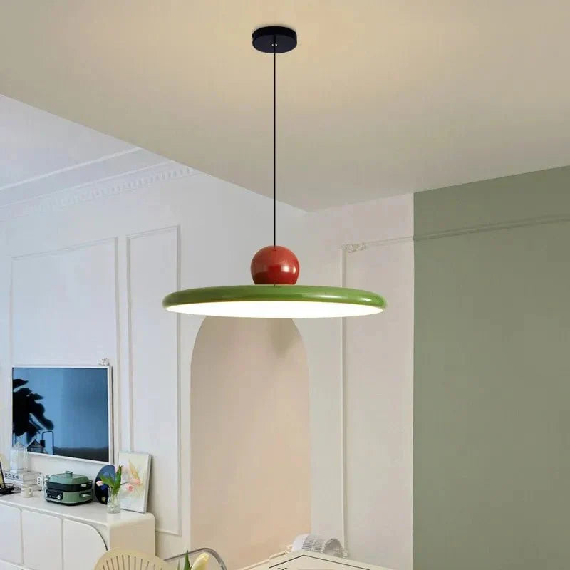 Suspension en Verre Bauhaus LED Crème Douce – Éclairage Artistique pour Salon et Salle à Manger, Diamètre 30/40 cm
