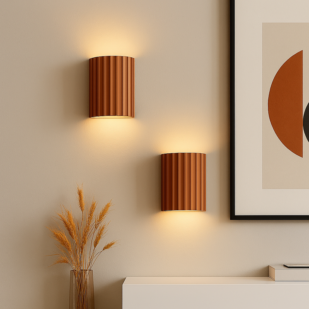 Applique Murale Design en Résine avec Éclairage LED – Lampe Murale Moderne pour Salon et Chambre, Dimensions 14 x 8 x 16,5 cm