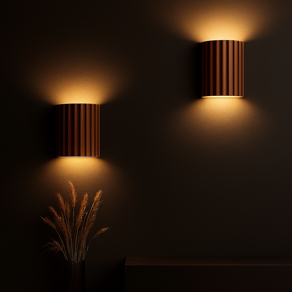 Applique Murale Design en Résine avec Éclairage LED – Lampe Murale Moderne pour Salon et Chambre, Dimensions 14 x 8 x 16,5 cm