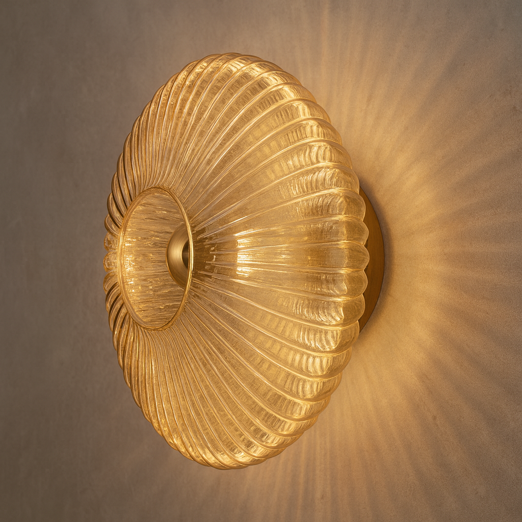 Applique Murale en Verre Design avec Effet Lumineux Ondulant pour Salon ou Chambre - Éclairage Élégant et Moderne