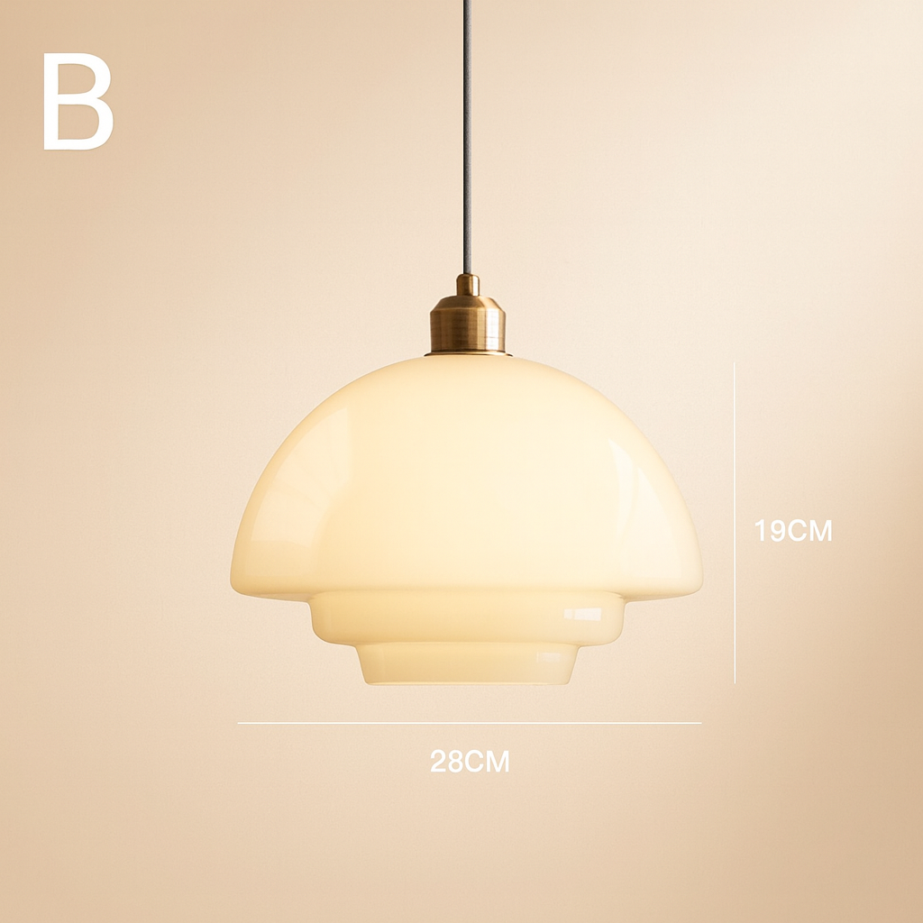 Suspension Lumineuse Design en Verre Blanc avec Éclairage LED – Abat-jour Moderne et Réglable pour Intérieurs élégants