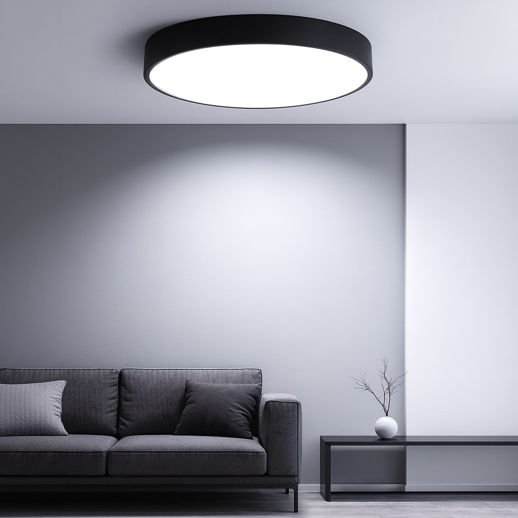 Plafonnier LED Ronde Design Scandinave – Éclairage LED Énergétique pour Intérieur Moderne