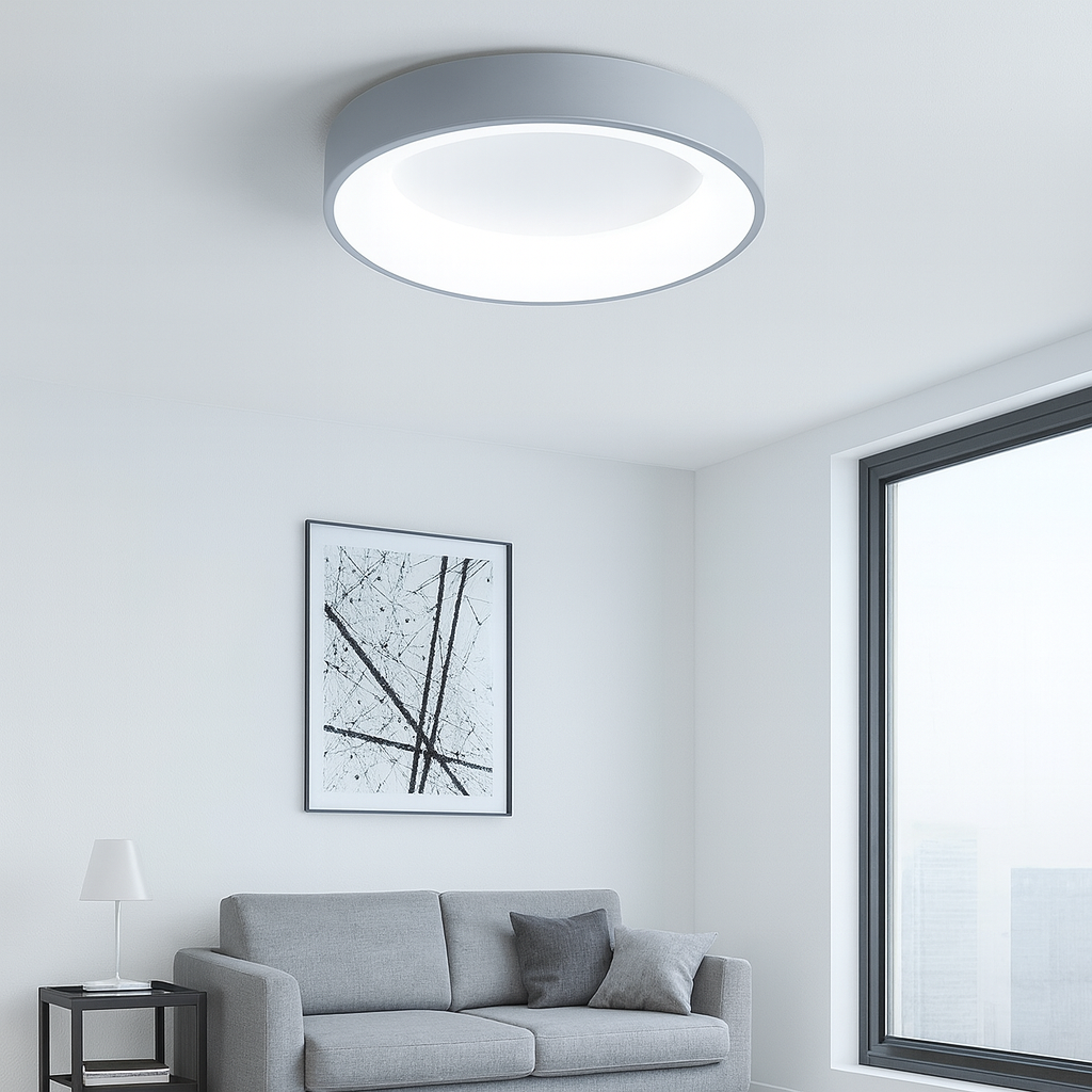Plafonnier LED Ronde Design Scandinave – Éclairage LED Énergétique pour Intérieur Moderne