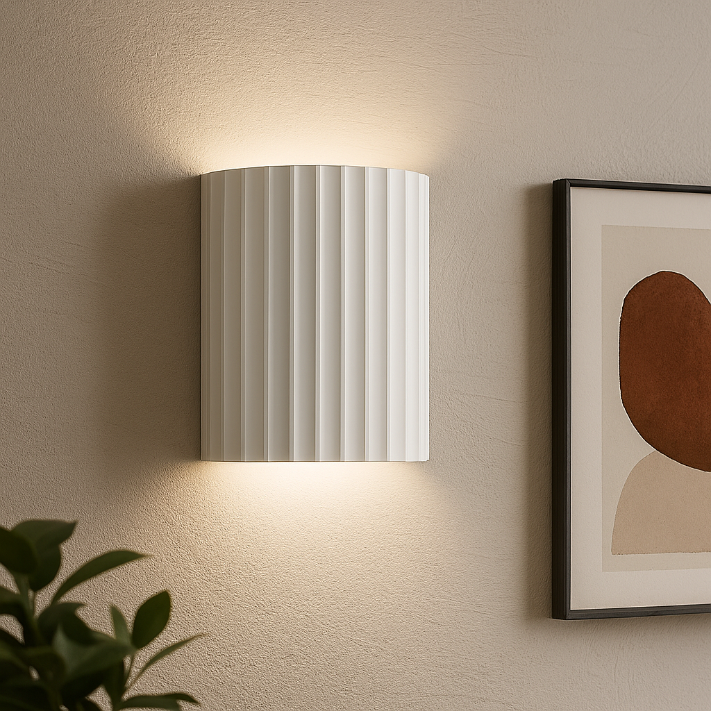 Applique Murale Design en Résine avec Éclairage LED – Lampe Murale Moderne pour Salon et Chambre, Dimensions 14 x 8 x 16,5 cm