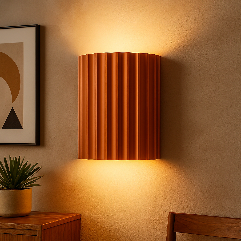 Applique Murale Design en Résine avec Éclairage LED – Lampe Murale Moderne pour Salon et Chambre, Dimensions 14 x 8 x 16,5 cm