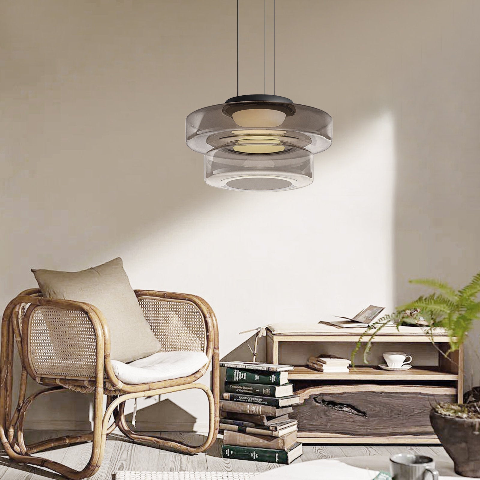 Lampe Suspendue en Verre Design Minimaliste – Luminaire Suspendu Élégant pour Cuisine et Intérieurs Modernes