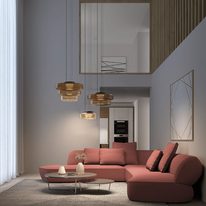 Lampe Suspendue en Verre Design Minimaliste – Luminaire Suspendu Élégant pour Cuisine et Intérieurs Modernes