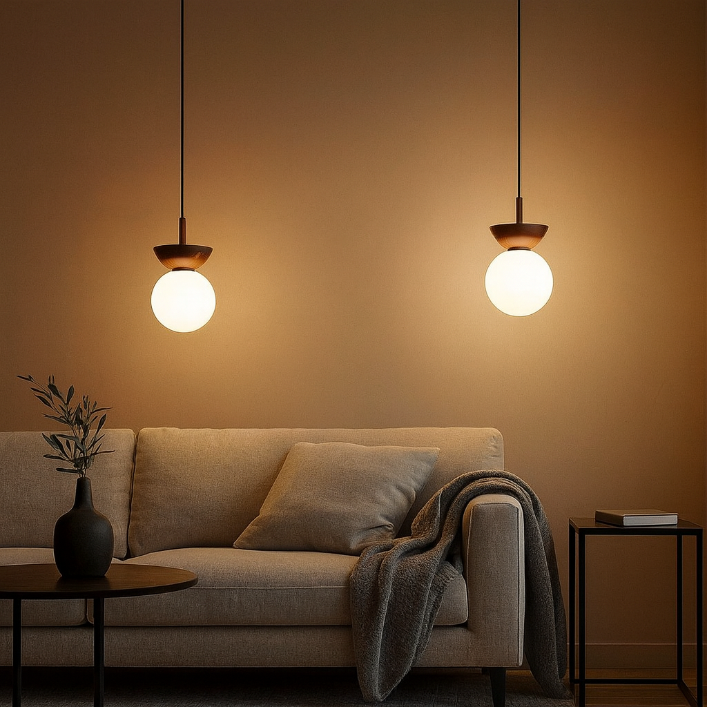 Plafonnier Design LED Japonais pour Salon - Éclairage Élégant et Apaisant, Idéal pour Intérieurs Modernes et Classiques