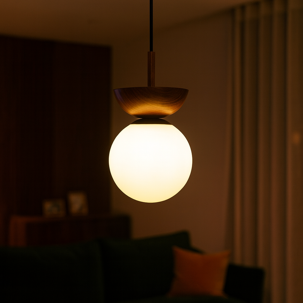 Plafonnier Design LED Japonais pour Salon - Éclairage Élégant et Apaisant, Idéal pour Intérieurs Modernes et Classiques