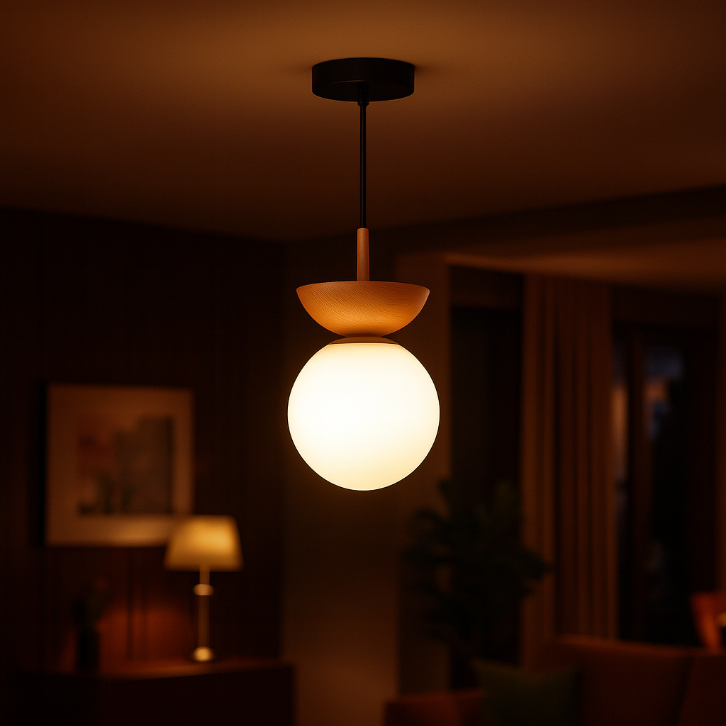 Plafonnier Design LED Japonais pour Salon - Éclairage Élégant et Apaisant, Idéal pour Intérieurs Modernes et Classiques