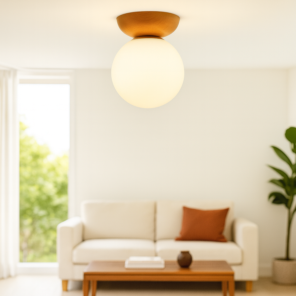 Plafonnier Design LED Japonais pour Salon - Éclairage Élégant et Apaisant, Idéal pour Intérieurs Modernes et Classiques