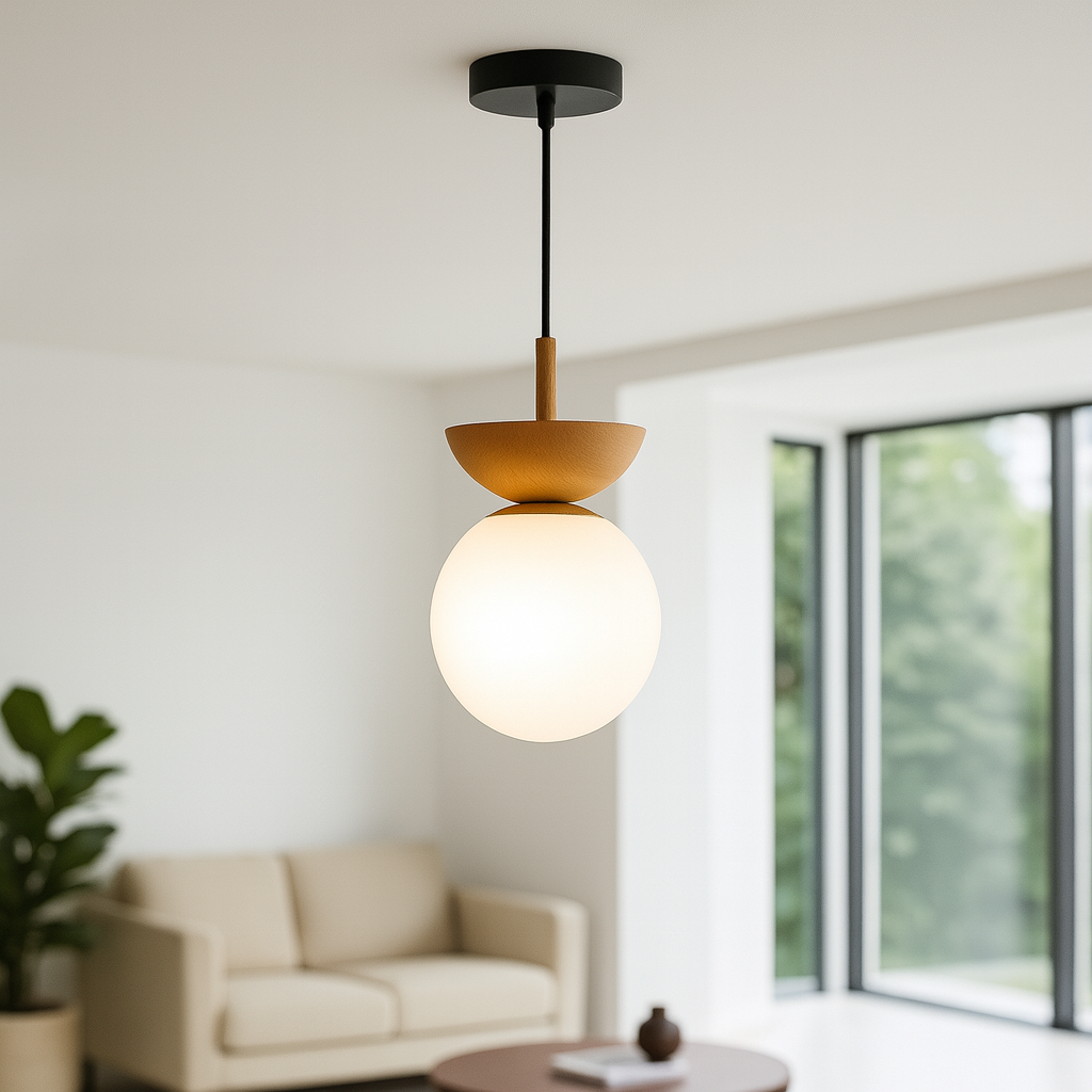 Plafonnier Design LED Japonais pour Salon - Éclairage Élégant et Apaisant, Idéal pour Intérieurs Modernes et Classiques