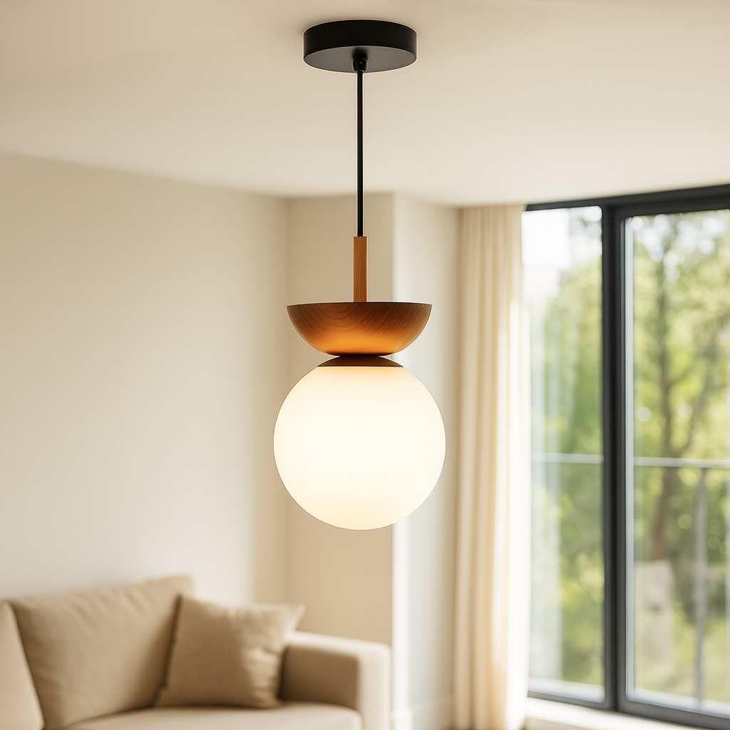 Plafonnier Design LED Japonais pour Salon - Éclairage Élégant et Apaisant, Idéal pour Intérieurs Modernes et Classiques