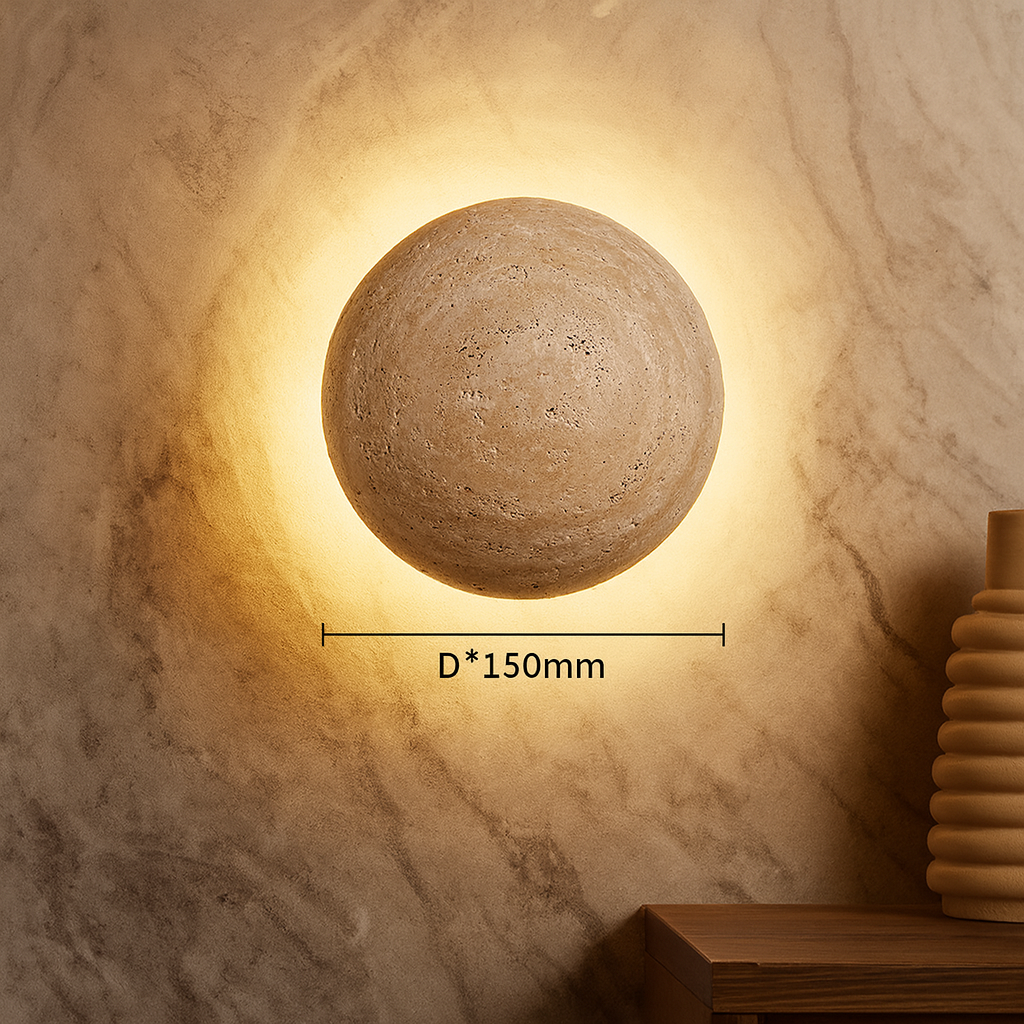 Applique Murale Scandinave Crème Design Minimaliste pour Chambre et Salon - Éclairage Économe 10W, Diamètre 15 cm