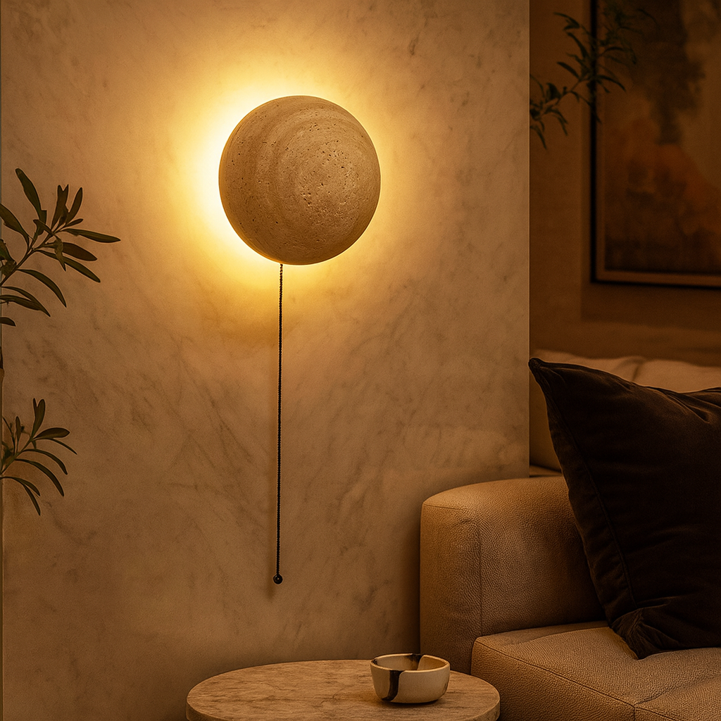 Applique Murale Scandinave Crème Design Minimaliste pour Chambre et Salon - Éclairage Économe 10W, Diamètre 15 cm