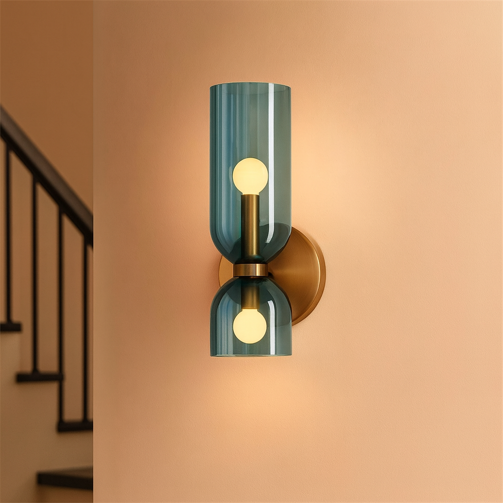 Applique Murale LED Double en Verre Design Moderne pour Salon et Chambre – Éclairage Économe en Énergie
