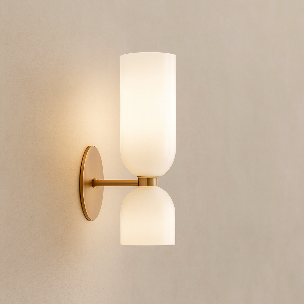 Applique Murale LED Double en Verre Design Moderne pour Salon et Chambre – Éclairage Économe en Énergie