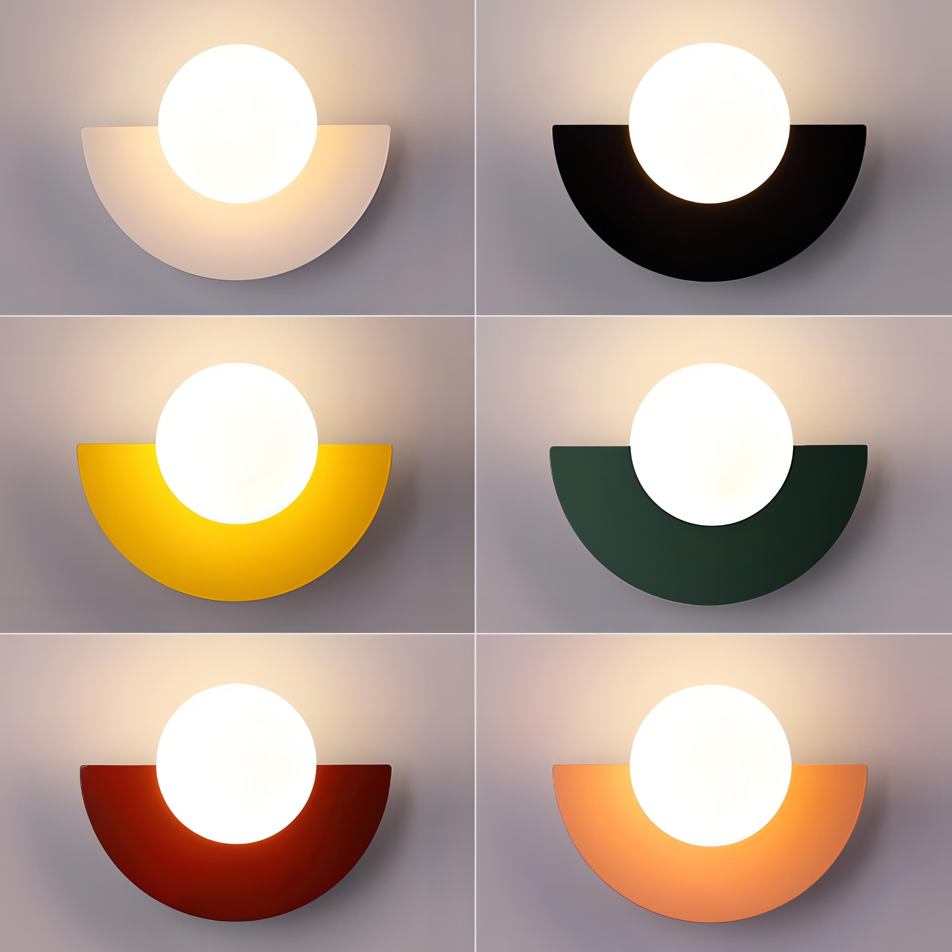 Applique Murale Design Scandinave Arrondie en Métal – Éclairage Minimaliste pour Salon et Intérieur Moderne