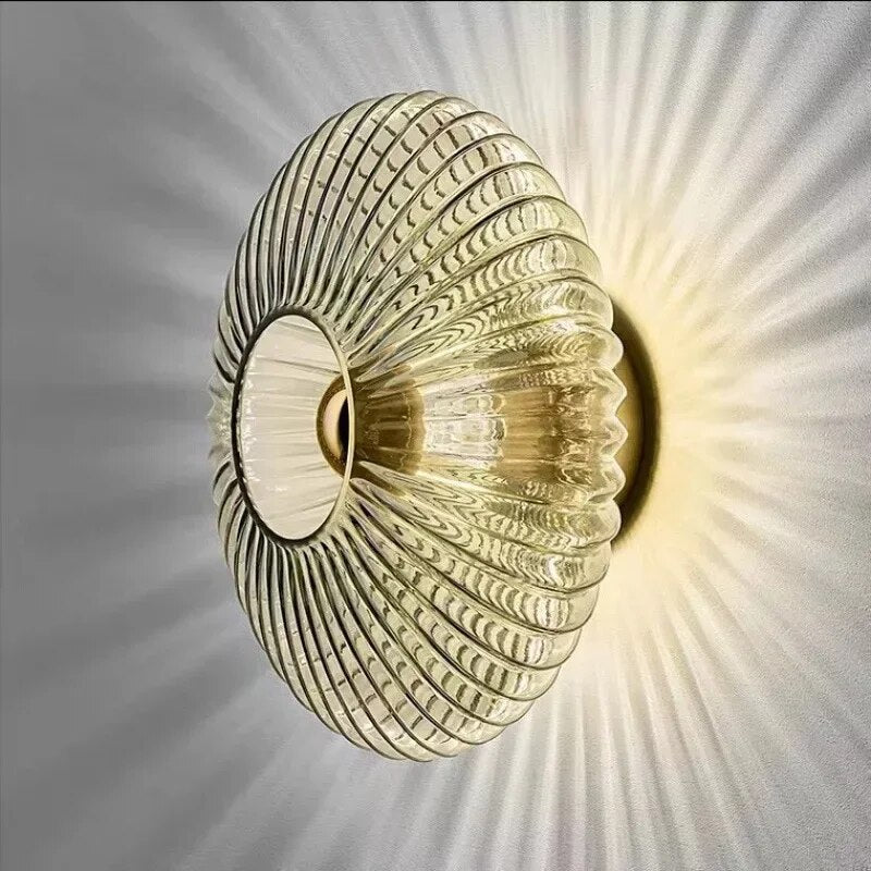 Applique Murale en Verre Design avec Effet Lumineux Ondulant pour Salon ou Chambre - Éclairage Élégant et Moderne