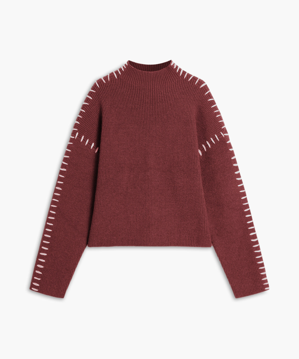 Shift The Focus Oversized Mock Neck Sweater