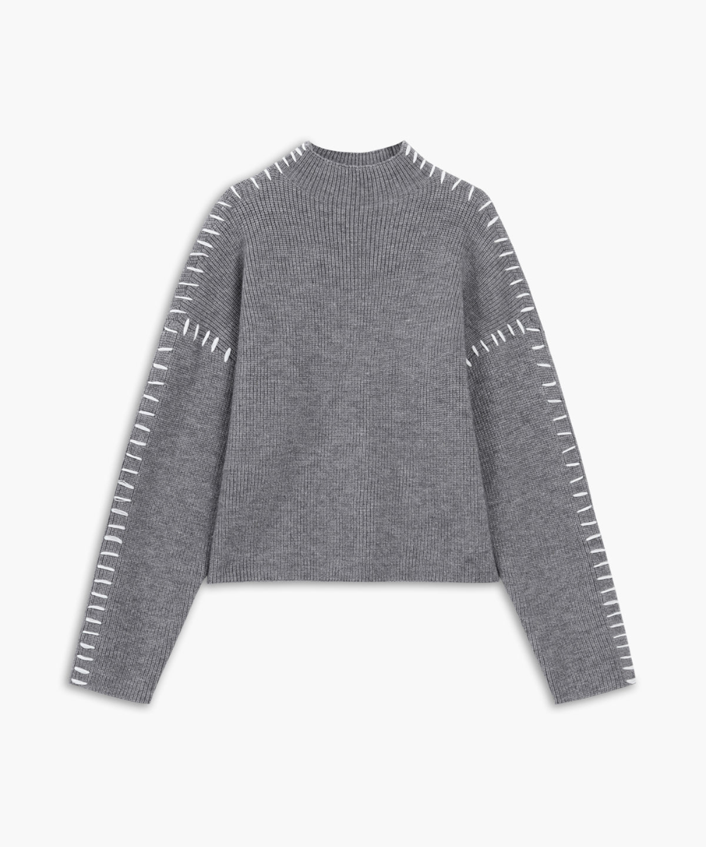 Shift The Focus Oversized Mock Neck Sweater