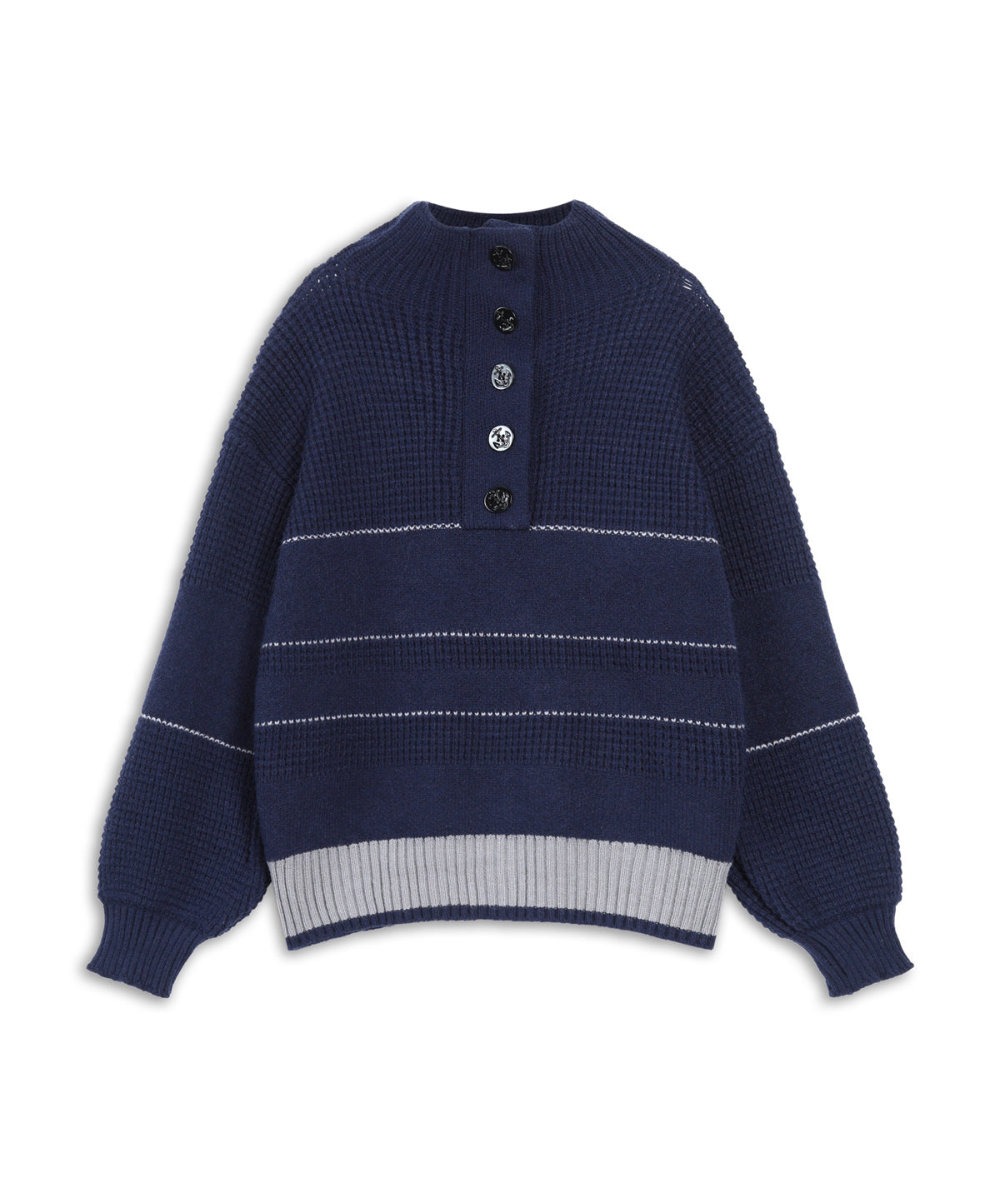 Open Collar Button Up Sweater