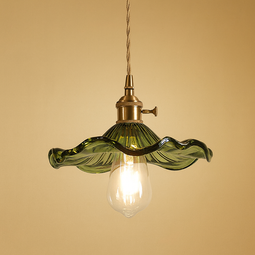 Suspension en Verre HibiscusBloom Dimmable – Lampe Élégante avec Longueur Réglable pour Intérieur Raffiné